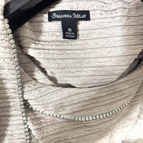 Taupe Cocktail Dress - Picture 5 of 6